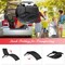 Costway 2PCS Folding Patio Rattan Lounge Chair Chaise Cushioned Portable Garden Lawn Red